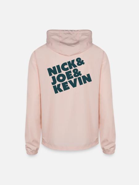 Nick & Joe & Kevin - Unisex Lightweight Windbreaker Jacket - blush pink