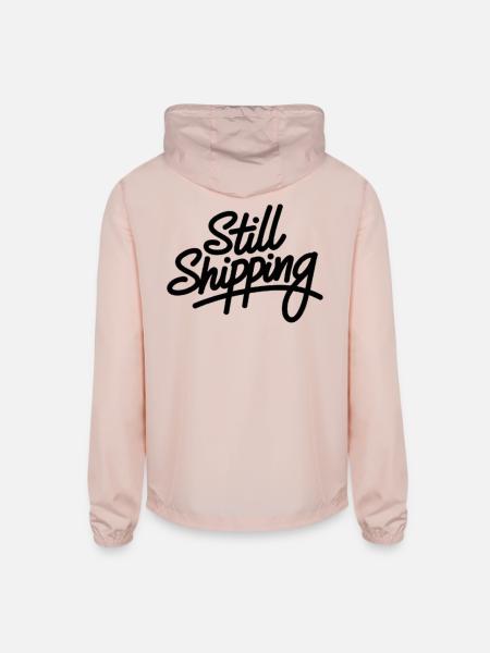 Still Shipping Script Tee - Unisex Lightweight Windbreaker Jacket - blush pink