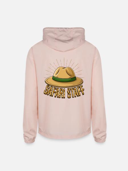 Safari Staff Hat Emblem - Unisex Lightweight Windbreaker Jacket - blush pink 