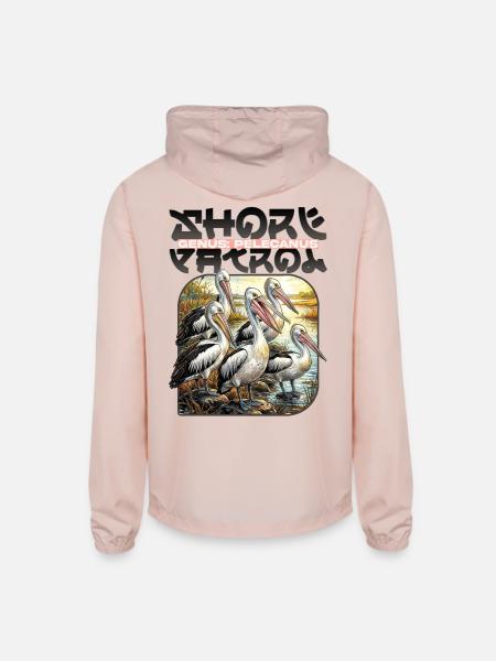 Pelecanus Shore Birds - Unisex Lightweight Windbreaker Jacket - blush pink