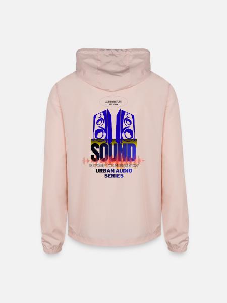 Urban Audio Speakers Emblem - Unisex Lightweight Windbreaker Jacket - blush pink