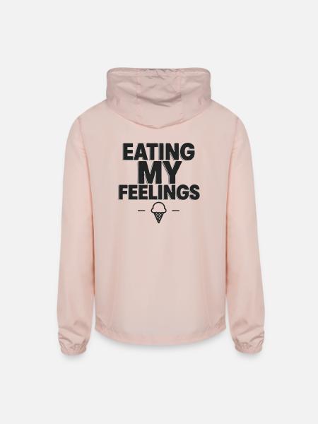 Eating My Feelings - Unisex Lightweight Windbreaker Jacket - blush pink