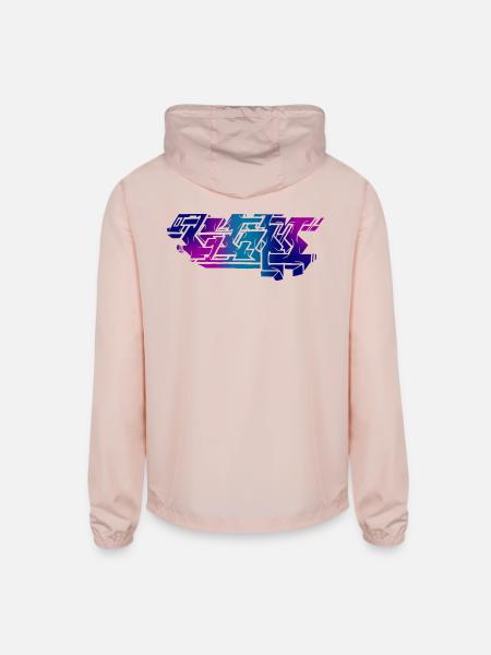 Graffiti Piece - Dark - Unisex Lightweight Windbreaker Jacket - blush pink
