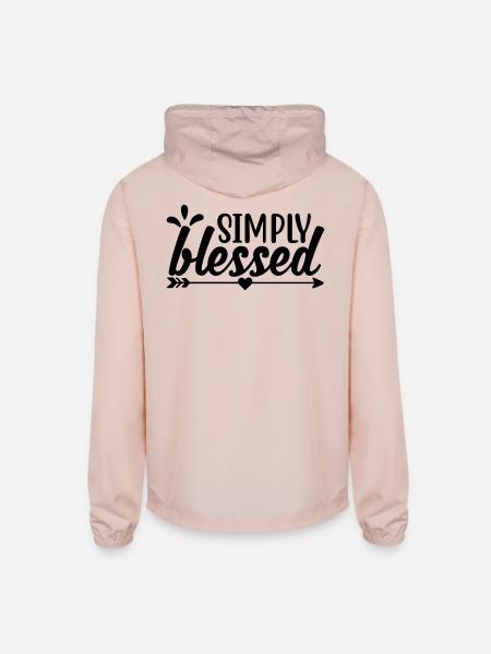 Simply Blessed - Unisex Lightweight Windbreaker Jacket - blush pink
