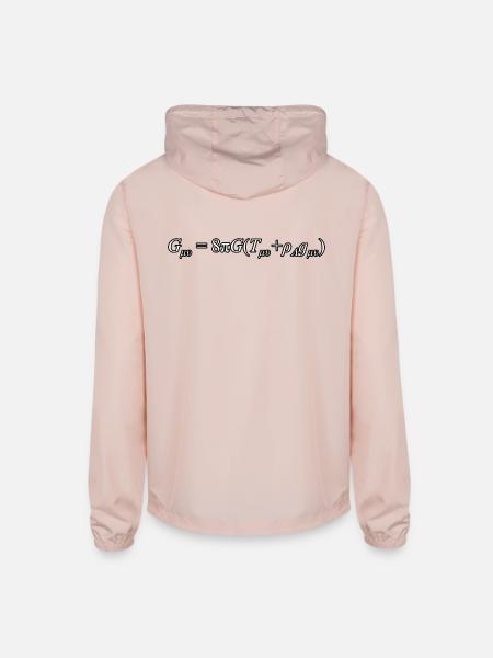 General Relativity Equation - Unisex Lightweight Windbreaker Jacket - blush pink 