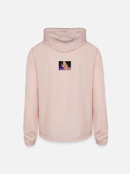 Vegetable Forehead - Unisex Lightweight Windbreaker Jacket - blush pink  - Back