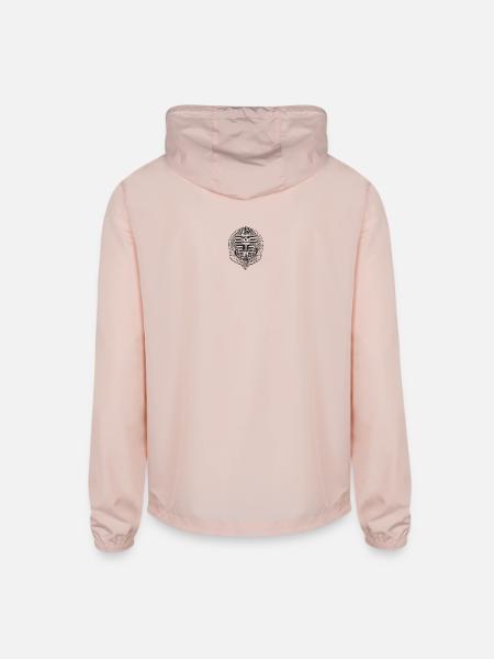 Skull Crest with Wings Emblem - Unisex Lightweight Windbreaker Jacket - blush pink