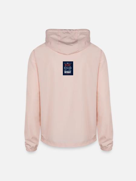 No Day Without Gym - Unisex Lightweight Windbreaker Jacket - blush pink