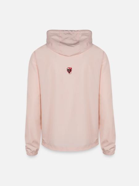 Blood Splash Skull Art - Unisex Lightweight Windbreaker Jacket - blush pink 