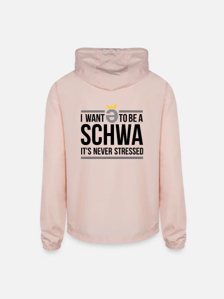 schwa - Unisex Lightweight Windbreaker Jacket - blush pink  - Back