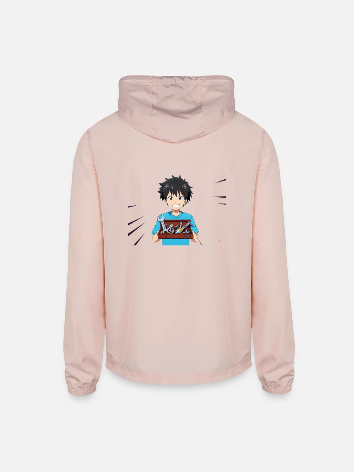 Toolbox Hero Kid - Unisex Lightweight Windbreaker Jacket - blush pink - Back
