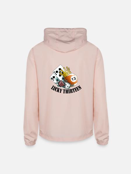 Lucky Thirteen - Unisex Lightweight Windbreaker Jacket - blush pink
