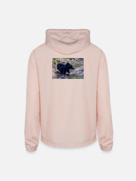 Choose The Bear - Unisex Lightweight Windbreaker Jacket - blush pink 