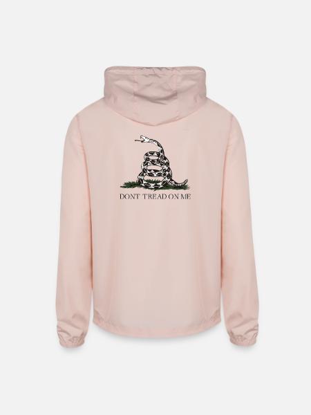 Coiled Rattlesnake Emblem - Unisex Lightweight Windbreaker Jacket - blush pink