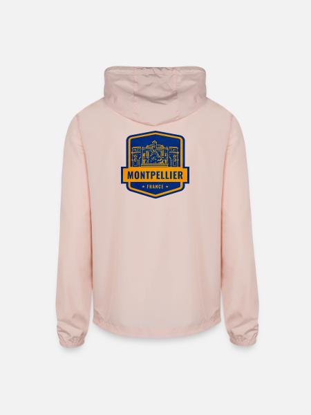 Montpellier Emblem Patch - Unisex Lightweight Windbreaker Jacket - blush pink 
