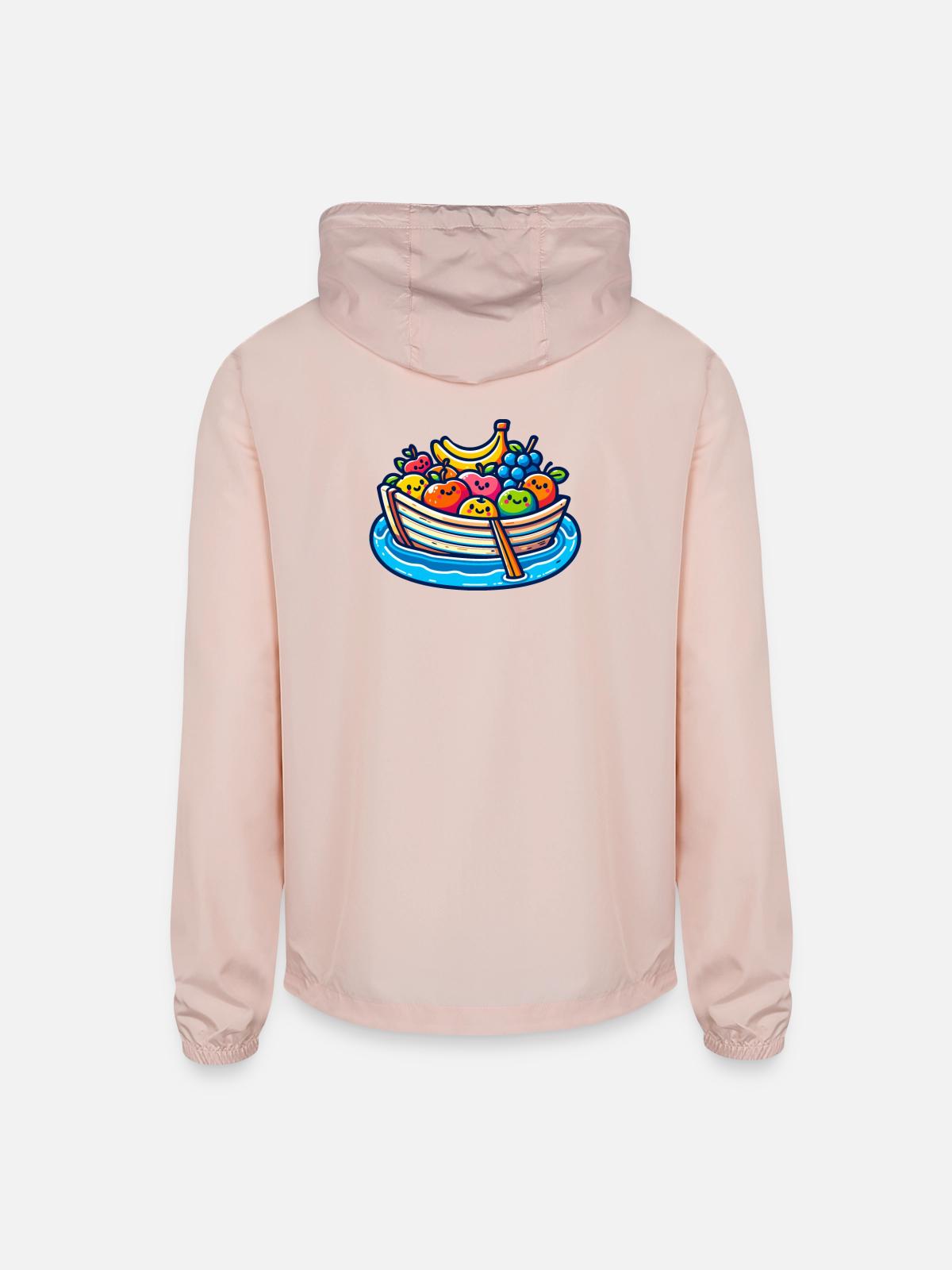 Fruity Boat Adventure - Unisex Lightweight Windbreaker Jacket - blush pink - Back