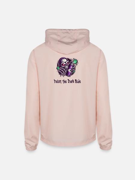 Paint The Dark Side - Unisex Lightweight Windbreaker Jacket - blush pink  - Back