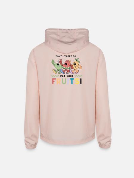 Playful Fruit - Unisex Lightweight Windbreaker Jacket - blush pink