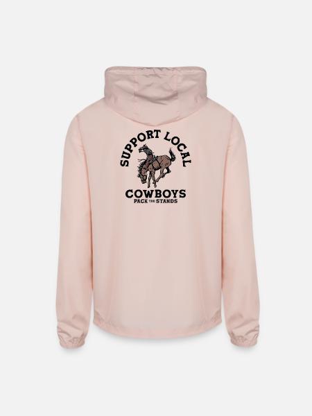 Soutenez les cow-boys locaux - Veste coupe-vent légère unisexe - rose pâle