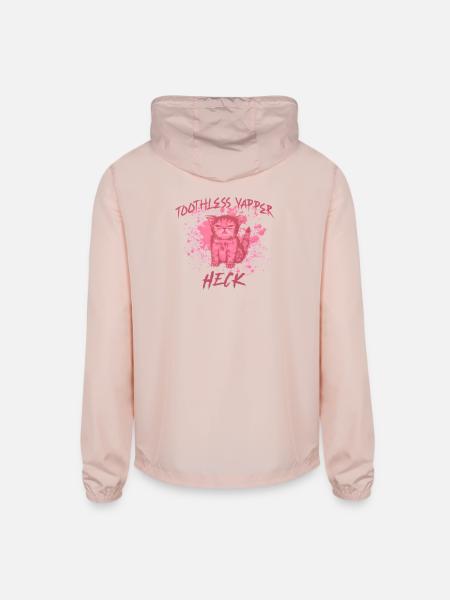 Grumpy Cat Vaper Motivational Design - Unisex Lightweight Windbreaker Jacket - blush pink