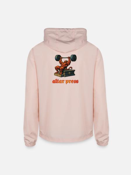 altar press - Unisex Lightweight Windbreaker Jacket - blush pink  - Back
