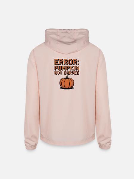 Error: Pumpkin Not Carved - Unisex Lightweight Windbreaker Jacket - blush pink