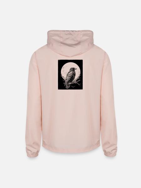 Black Raven - Unisex Lightweight Windbreaker Jacket - blush pink