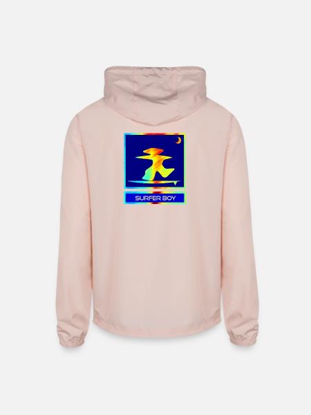 Surfer Boy - Unisex Lightweight Windbreaker Jacket - blush pink