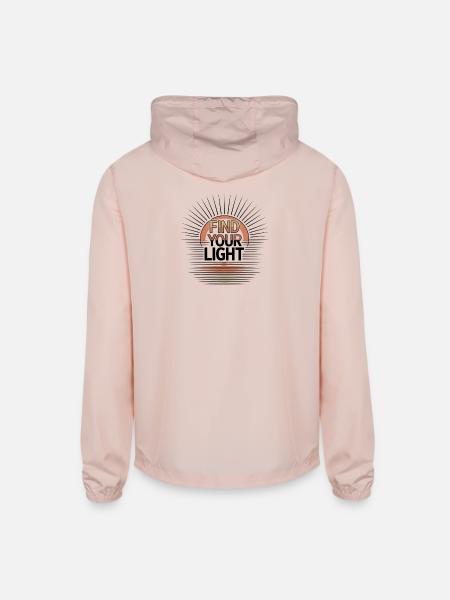 Find Your Light Sunburst - Unisex Lightweight Windbreaker Jacket - blush pink 