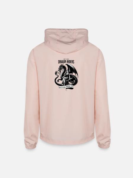 Dragon Riders Banner - Unisex Lightweight Windbreaker Jacket - blush pink