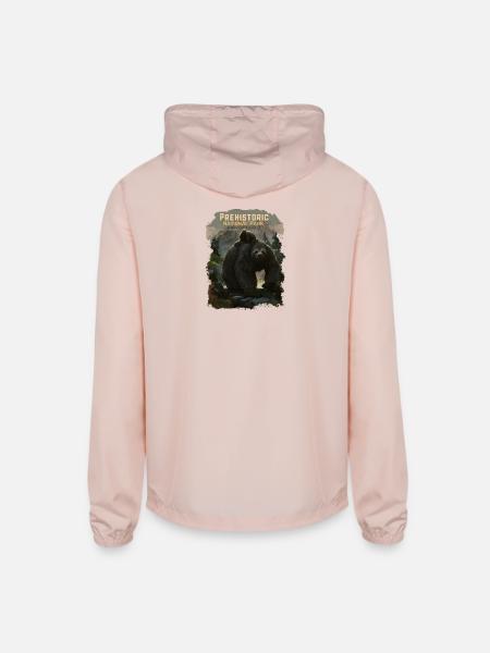 Prehistoric National Park - Giant Sloths - Unisex Lightweight Windbreaker Jacket - blush pink