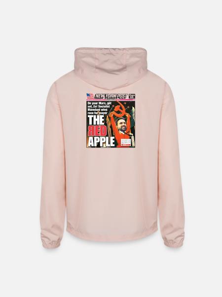 The Red Apple New York Post Zohran Mamdani  - Unisex Lightweight Windbreaker Jacket - blush pink 