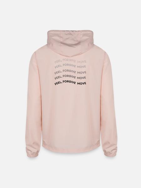 Feel Forgive Move Mantra - Unisex Lightweight Windbreaker Jacket - blush pink  - Back