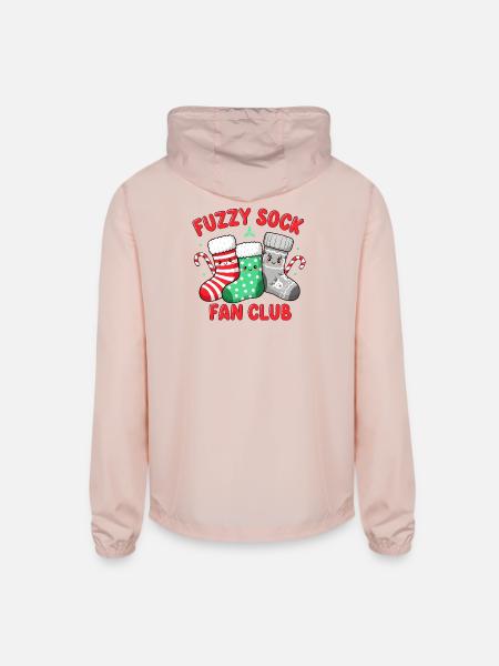 Fuzzy Sock Fan Club - Unisex Lightweight Windbreaker Jacket - blush pink 