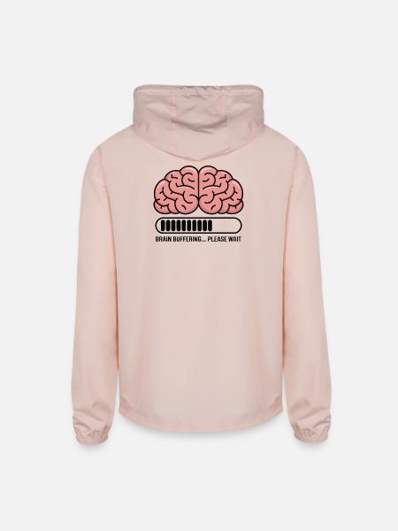 Brain Buffering Loading Graphic - Unisex Lightweight Windbreaker Jacket - blush pink