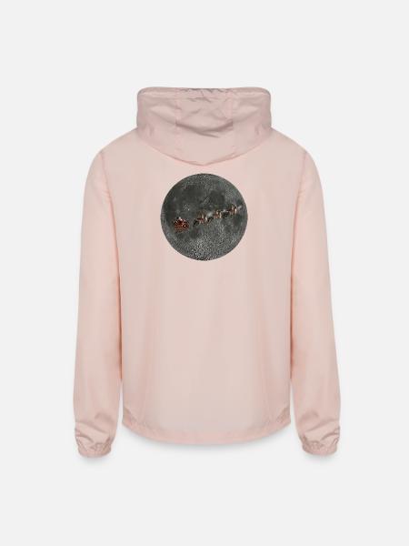 Lunar Santa Sleigh Ride - Unisex Lightweight Windbreaker Jacket - blush pink