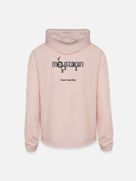Melatonin Molecule Outline - Unisex Lightweight Windbreaker Jacket - blush pink 