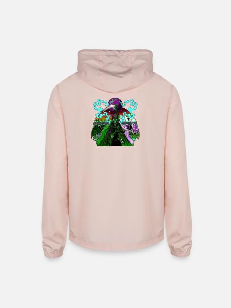 Both Sides 2 - Unisex Lightweight Windbreaker Jacket - blush pink  - Back