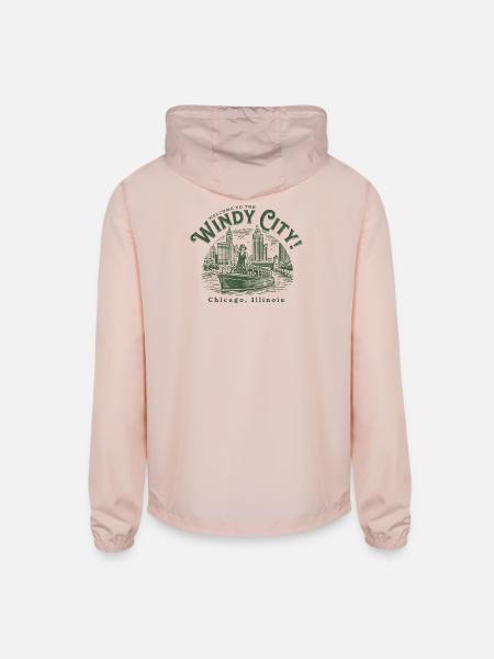 Windy City Skyboat Silhouette - Unisex Lightweight Windbreaker Jacket - blush pink