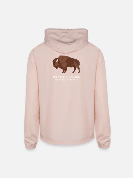 The wild is calling - Unisex Lightweight Windbreaker Jacket - blush pink
