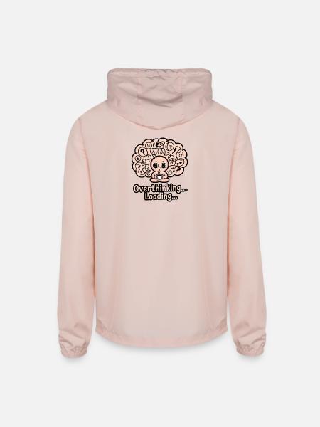 Overthinking Loading Brain - Unisex Lightweight Windbreaker Jacket - blush pink