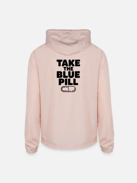 Take the Blue Pill - Unisex Lightweight Windbreaker Jacket - blush pink