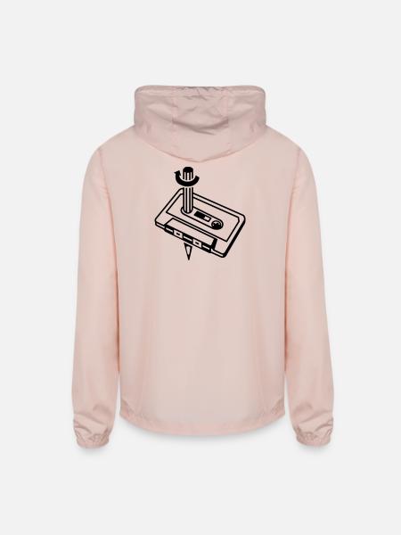 Unique Cassette Mixtape Relationship - Unisex Lightweight Windbreaker Jacket - blush pink