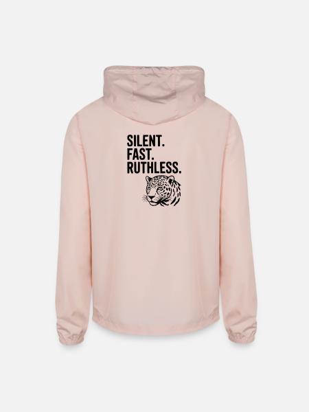 Silent. Fast. Ruthless. - Unisex Lightweight Windbreaker Jacket - blush pink