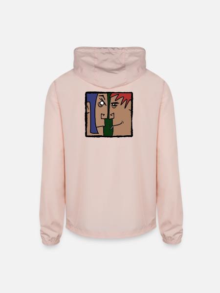 Face to face - Unisex Lightweight Windbreaker Jacket - blush pink