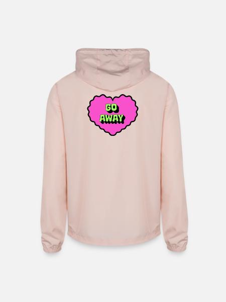 Go Away - Unisex Lightweight Windbreaker Jacket - blush pink 