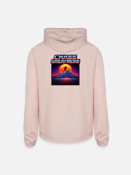 Chase Greatness Neon Summit - Unisex Lightweight Windbreaker Jacket - blush pink