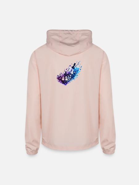 Chromatic Chess Glyph Burst - Unisex Lightweight Windbreaker Jacket - blush pink 