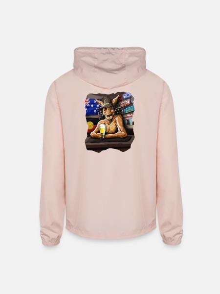 AUSSIE PUB ROO - Unisex Lightweight Windbreaker Jacket - blush pink