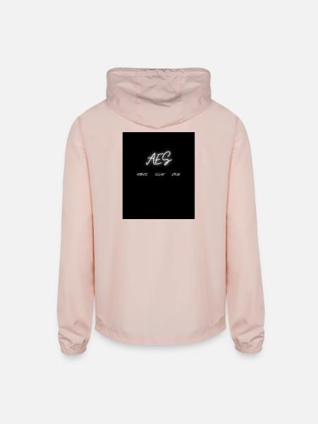 AES 2026 February designs - Unisex Lightweight Windbreaker Jacket - blush pink  - Back